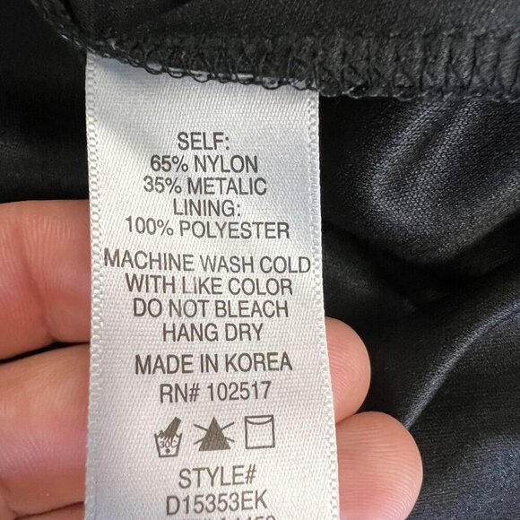 Soprano Women's Choker Cut Out Mini Shift Dress Teal/Multi Glitter Size Medium - Picture 9 of 9